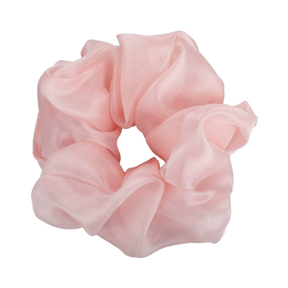 Hair Rope Oversized Mesh Knitted Geometric Style Organza Rubber Tendon