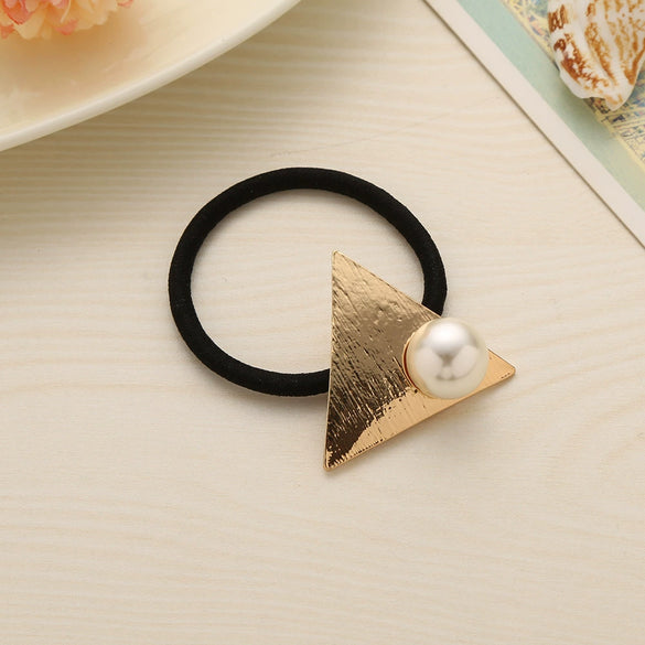 Hair Rope Pearl Pendant High Elastic Minimalist Women's Headwear