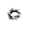 Hair Rope Rubber Band Imitation Pearl Geometric High Elastic Handmade Hair Ring