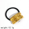 Hair Rope Stainless Steel Geometric Arc Hammer Pattern Electroplated Women's Fashion Hair Accessories