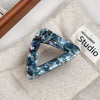 Hair Shark Clip Pc Material Geometric Style Handmade Triangle Hollow Design