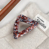 Hair Shark Clip Pc Material Geometric Style Handmade Triangle Hollow Design
