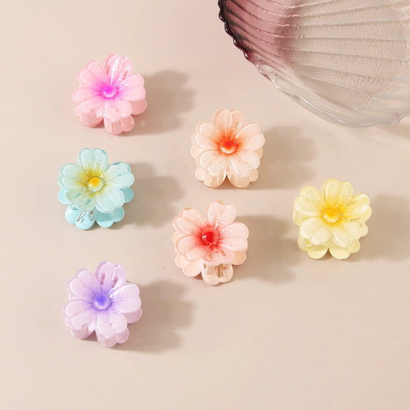 Hair Shark Clip Ps Material Heartshaped Petal Flower Style Paint Process For Women