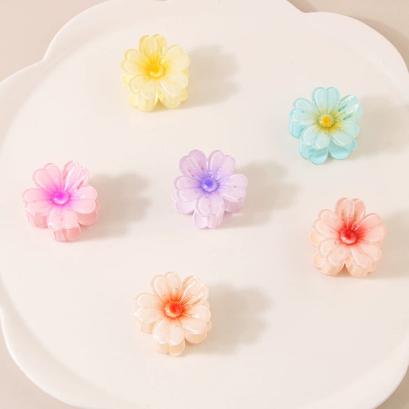 Hair Shark Clip Ps Material Heartshaped Petal Flower Style Paint Process For Women