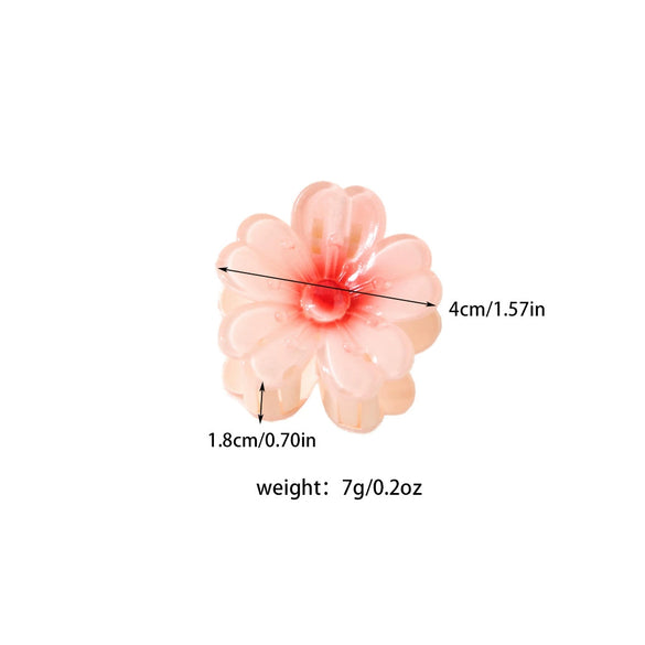 Hair Shark Clip Ps Material Heartshaped Petal Flower Style Paint Process For Women
