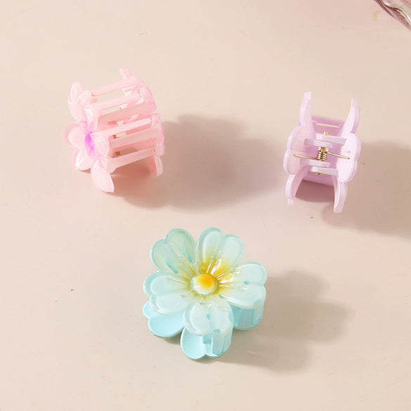Hair Shark Clip Ps Material Heartshaped Petal Flower Style Paint Process For Women