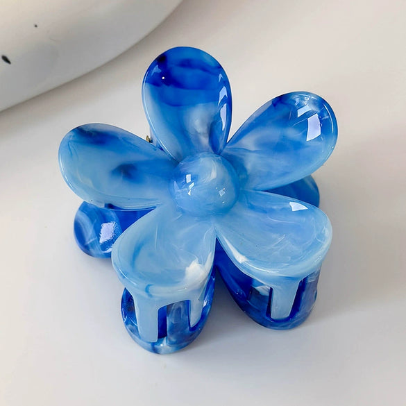 Hair Shark Clip Women's Plant Flowers Style Stamping Process