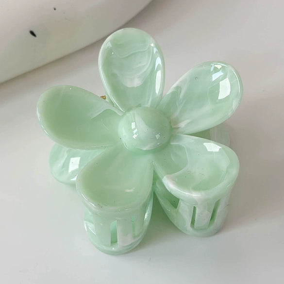 Hair Shark Clip Women's Plant Flowers Style Stamping Process