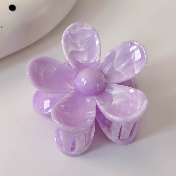 Hair Shark Clip Women's Plant Flowers Style Stamping Process