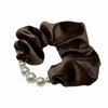 Hair Strap Rubber Fabric Handmade High Elasticity Natural Style Pearl Large Intestine Hair Ring