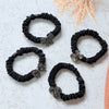 Hair Tie Bow High Elasticity Mixed Materials Handmade Retro Hair Accessory