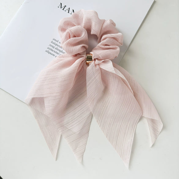 Hair Tie Cloth Sweet Style Double Layer Bow High Elasticity Pure Handmade Hair Accessory