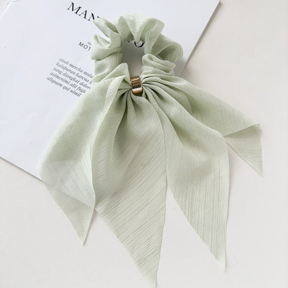 Hair Tie Cloth Sweet Style Double Layer Bow High Elasticity Pure Handmade Hair Accessory