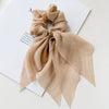 Hair Tie Cloth Sweet Style Double Layer Bow High Elasticity Pure Handmade Hair Accessory