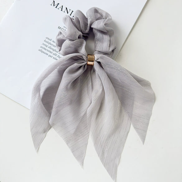 Hair Tie Cloth Sweet Style Double Layer Bow High Elasticity Pure Handmade Hair Accessory