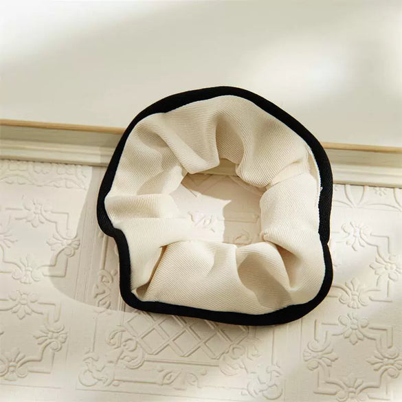 Hair Tie Fabric Contrasting Color Handmade High Elasticity Minimalist