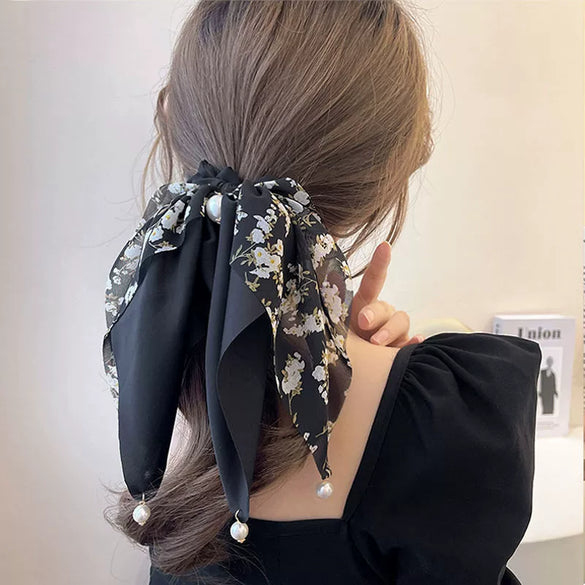 Hair Tie Fabric Handmade Bow Tie Rope Women's Ponytail Hair Accessory With High Elasticity