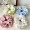 Hair Tie Fabric Handmade Floral Edge Scrunchie For Women
