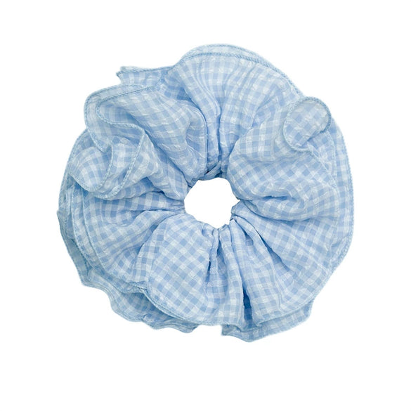 Hair Tie Fabric Handmade Floral Edge Scrunchie For Women
