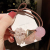 Hair Tie Female Adult Rubber Band Headwear Crystal Bead Hair Rope Hair Ring Mixed Material Handmade 2024 New Style