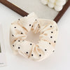 Hair Tie Flannel Handmade Large Intestine Shape Striped Polka Dot High Elasticity