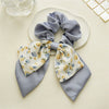 Hair Tie Floral Doublelayered Bow Fabric Sweet High Elasticity Seiko For Women