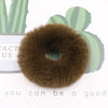 Hair Tie Headwear Imitation Rabbit Hair Solid Color Plush Fur Ball Handmade