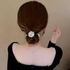 Hair Tie Pearl Handmade Camellia Flower Style For Women