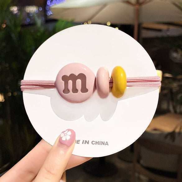 Hair Tie Ponytail Holder Hair Accessory For Women Handmade Plastic Resin High Elasticity