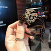 Hair Tie Rubber Band Rhinestone Handmade Leopard Print High Elastic Women's Hair Accessories