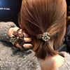 Hair Tie Rubber Band Rhinestone Handmade Leopard Print High Elastic Women's Hair Accessories