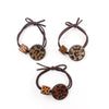 Hair Tie Rubber Band Rhinestone Handmade Leopard Print High Elastic Women's Hair Accessories