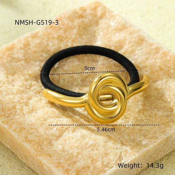 Hair Ties Geometric Stainless Steel Electroplated High Elastic Headband