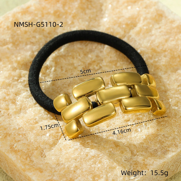 Hair Ties Geometric Stainless Steel Electroplated High Elastic Headband