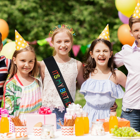 Hairband And Crown Set For Girls Birthday Zinc Alloy And Glitter Cloth Electroplated And Hot Stamped Characters