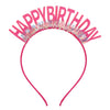 Hairband Gold Powder Cut Unisex Birthday Letters Numbers Text Hair Accessories