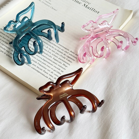 Hairpin Acetate Butterfly Print Highend For Women
