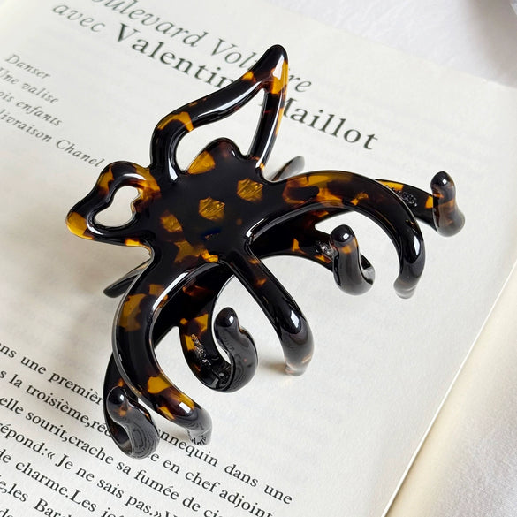 Hairpin Acetate Butterfly Print Highend For Women