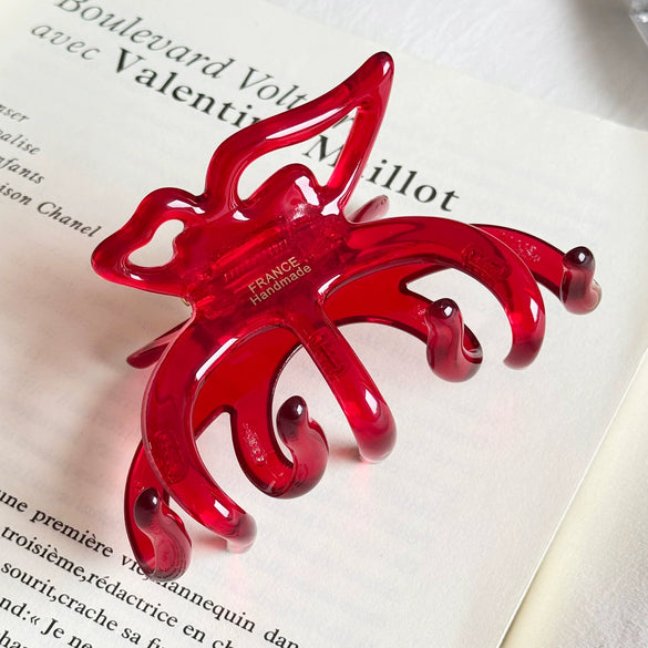 Hairpin Acetate Butterfly Print Highend For Women