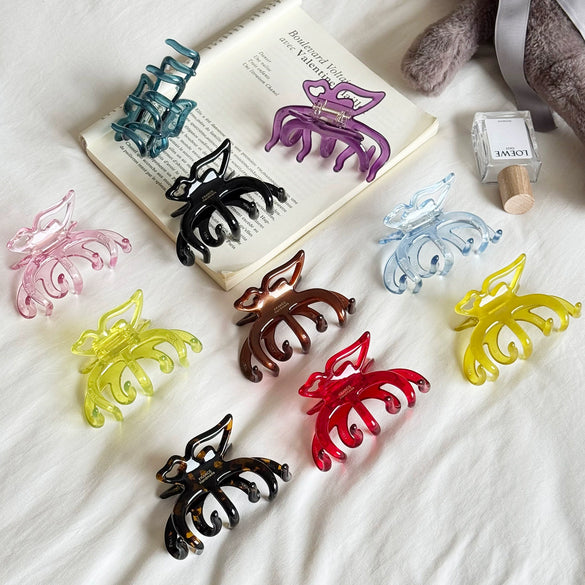 Hairpin Acetate Butterfly Print Highend For Women