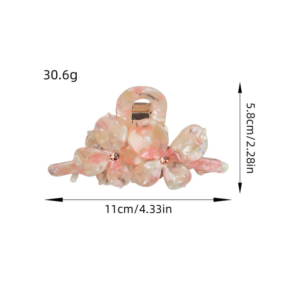 Hairpin Acetic Acid Material Diamond Decoration Sweet Style Flower Design For Women