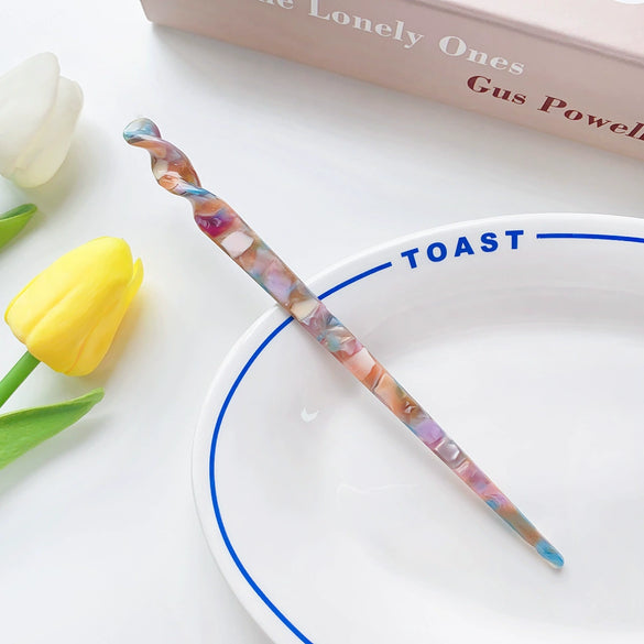 Hairpin Acetic Acid Plate Retro Spiral Pattern Hair Accessories