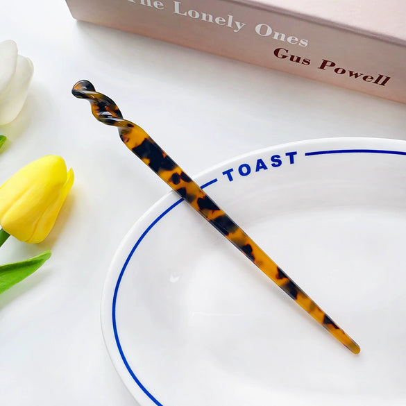 Hairpin Acetic Acid Plate Retro Spiral Pattern Hair Accessories