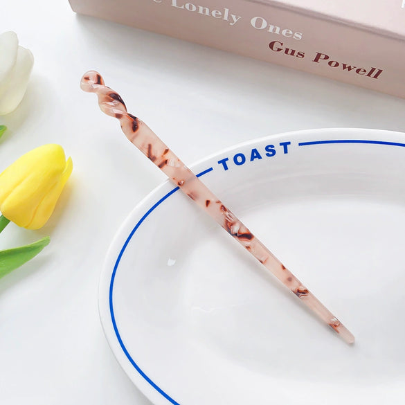 Hairpin Acetic Acid Plate Retro Spiral Pattern Hair Accessories