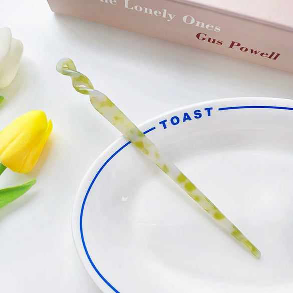 Hairpin Acetic Acid Plate Retro Spiral Pattern Hair Accessories