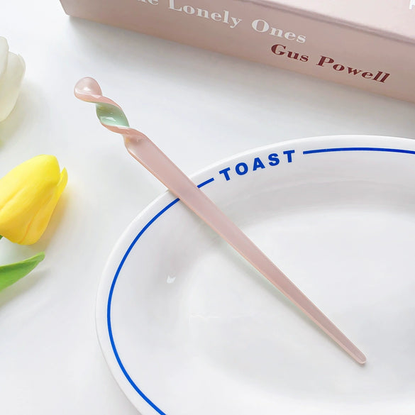 Hairpin Acetic Acid Plate Retro Spiral Pattern Hair Accessories