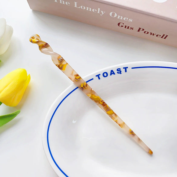Hairpin Acetic Acid Plate Retro Spiral Pattern Hair Accessories