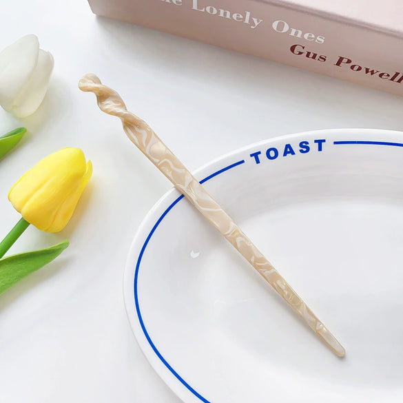 Hairpin Acetic Acid Plate Retro Spiral Pattern Hair Accessories