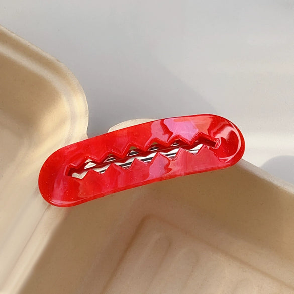 Hairpin Acrylic Color Wave Handmade Spring Clip Retro Style For Women