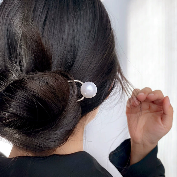 Hairpin Alloy Pearl Ushaped Handmade Retro Women's Hair Accessories